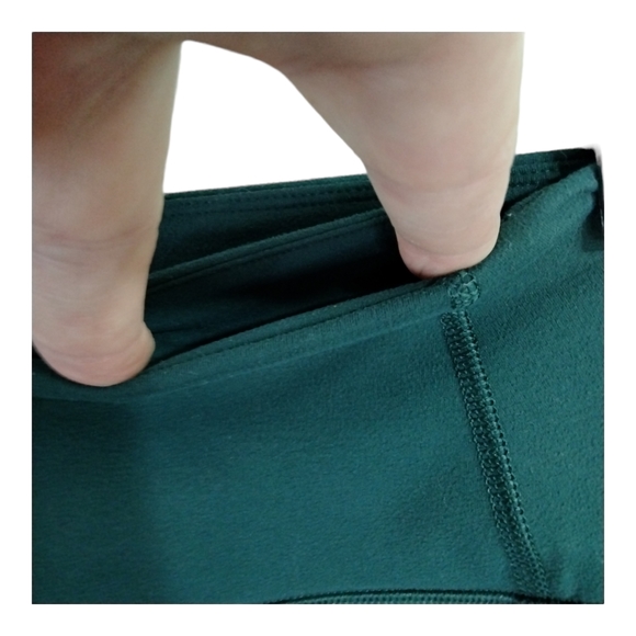 Ewedoos Women'S Yoga Pants with Thigh Pockets Small Dark Green Fleece Feel - Picture 12 of 16